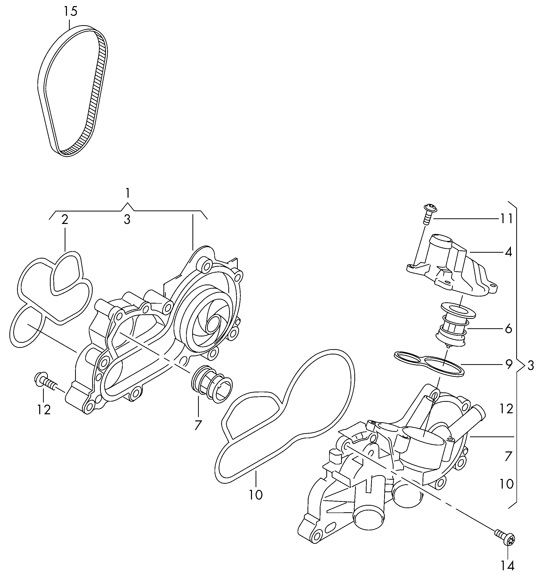 AUDI 04E 121 113 F - Thermostat, coolant parts5.com