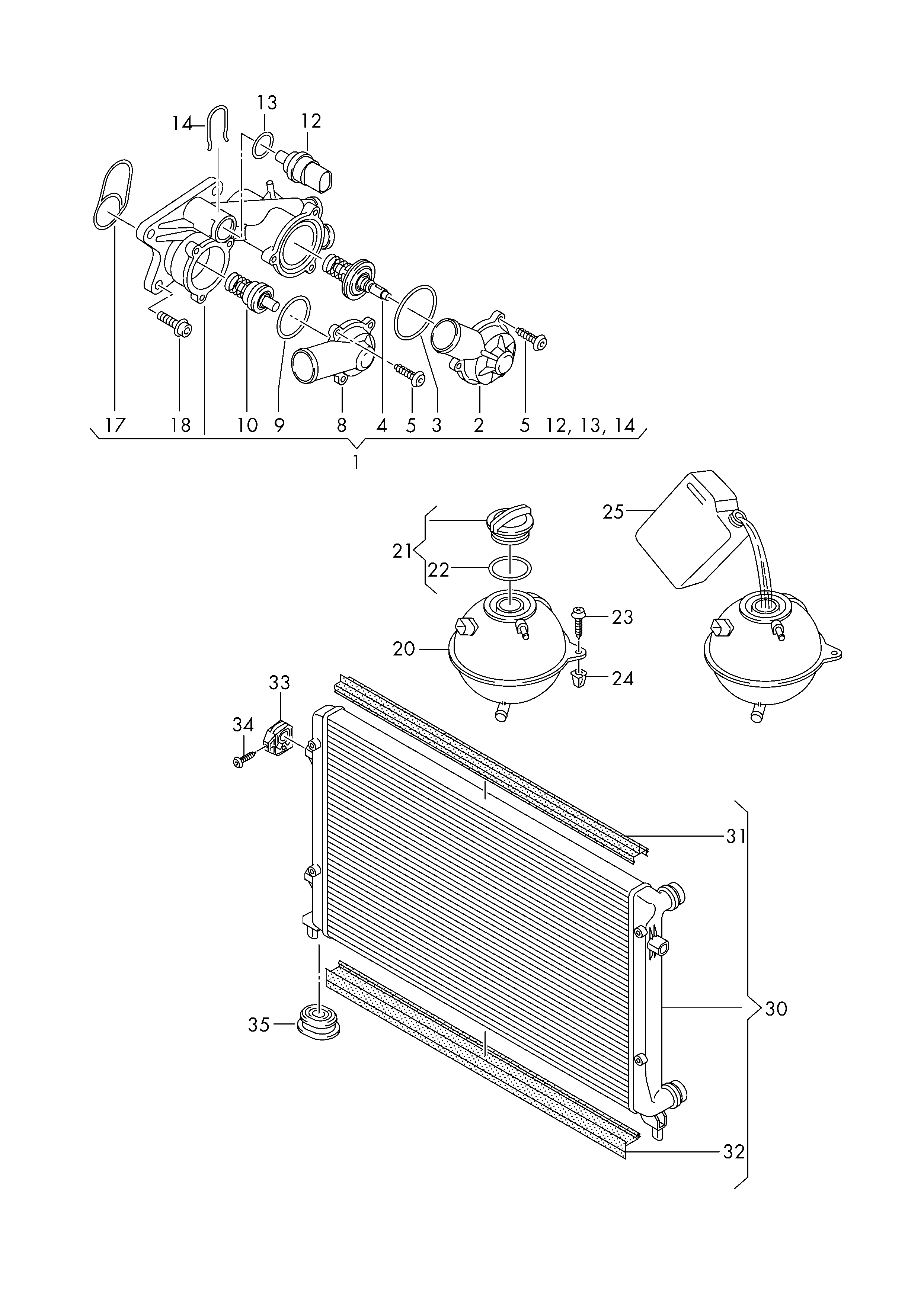 VW 03C121118C - Thermostat, coolant parts5.com