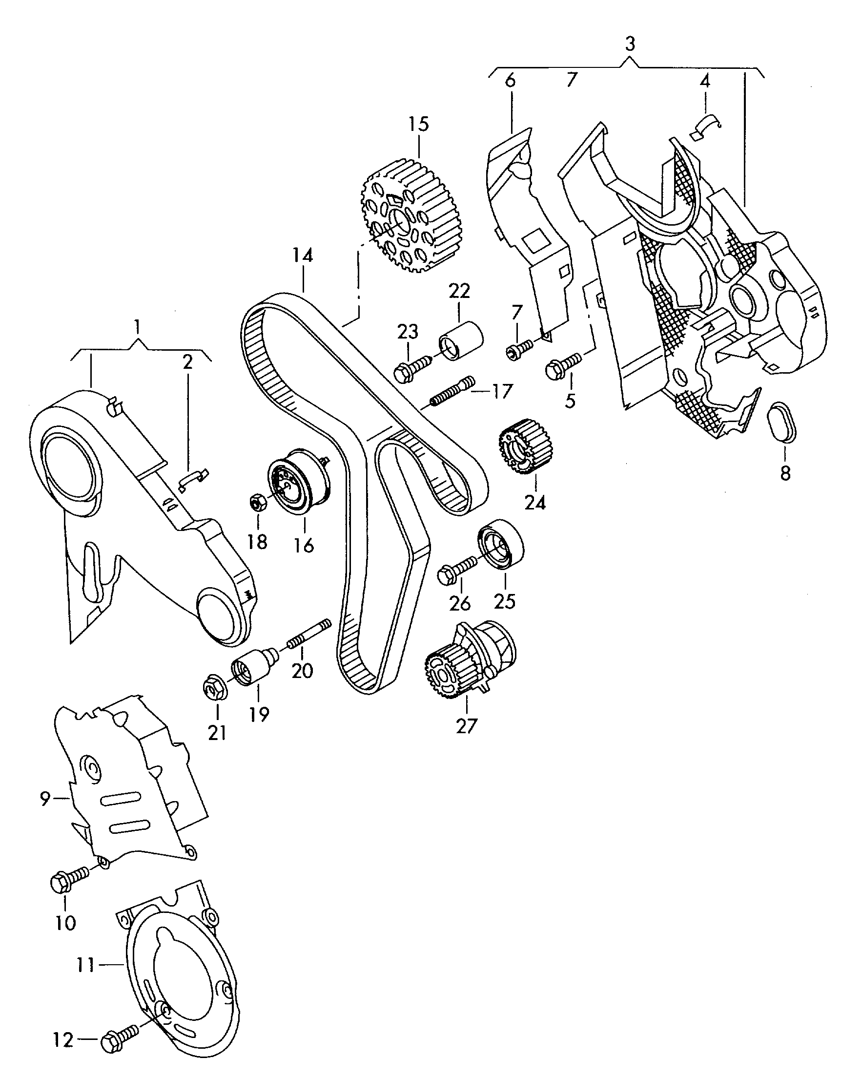 Skoda 03L 109 244 J - Τροχαλία παρέκκλισης, οδοντ. ιμάντας parts5.com