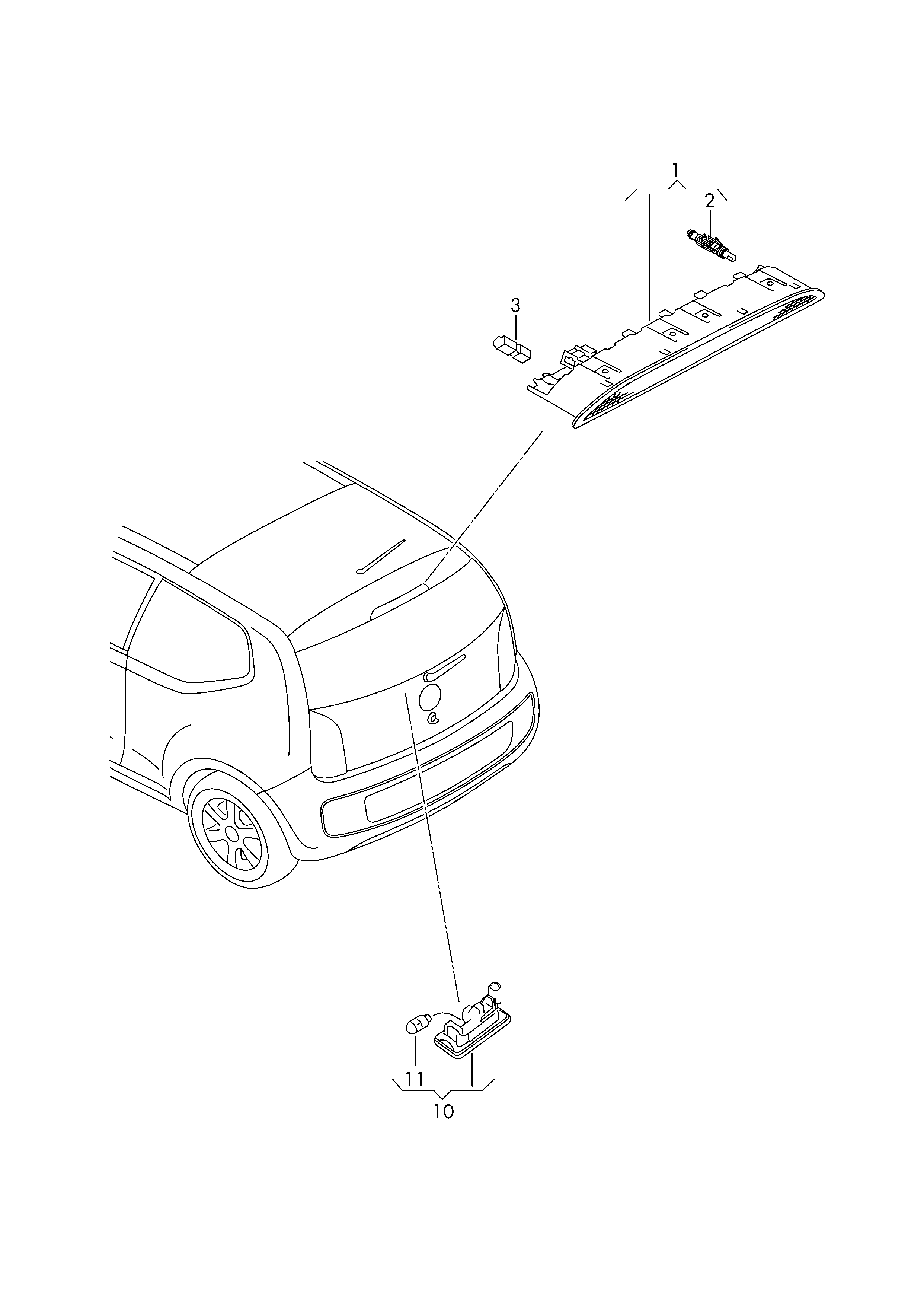 Seat 1K9943021D - Φωτισμός πινακίδας κυκλοφορίας parts5.com