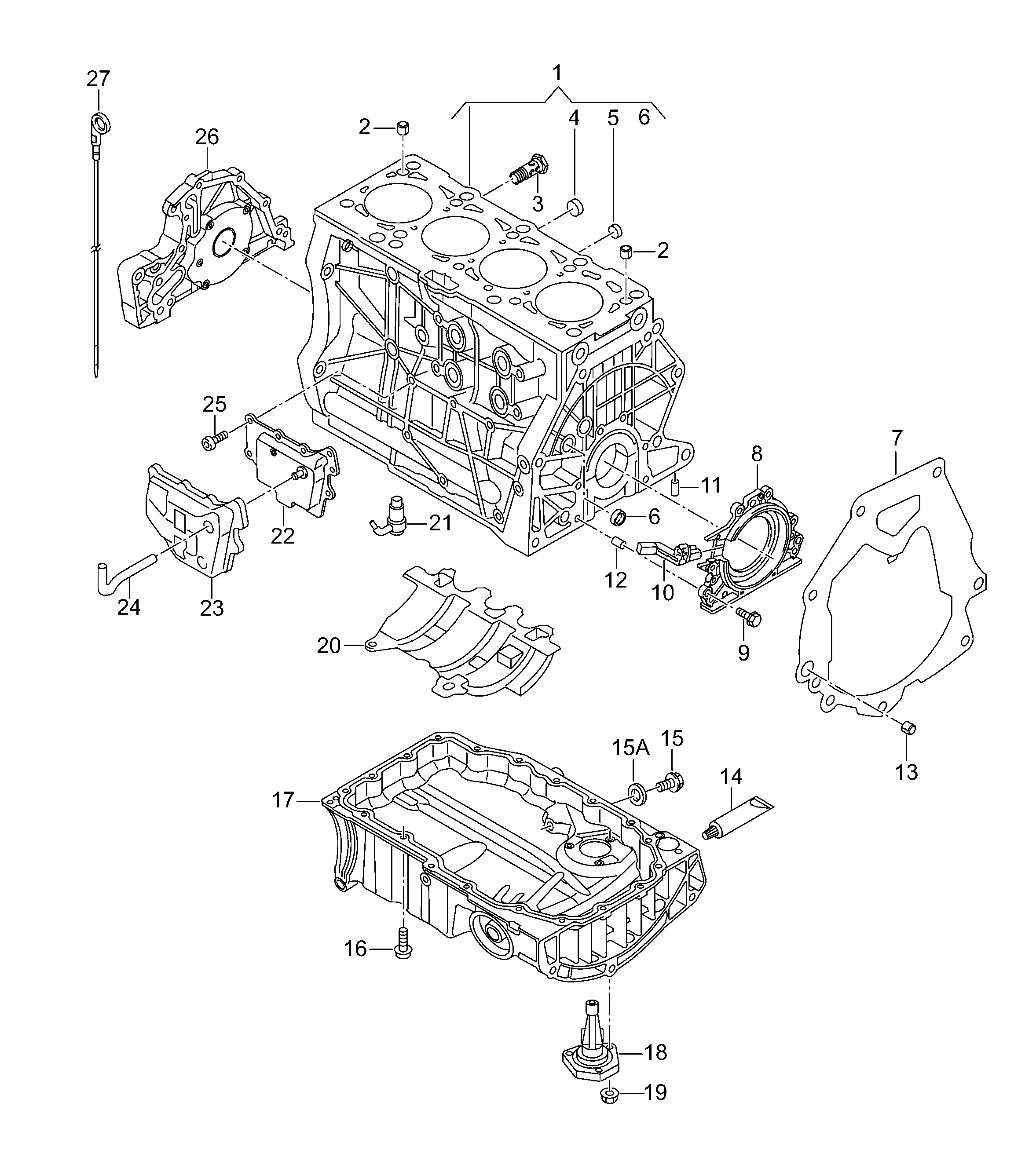 Skoda 04E 103 170 D - Τσιμούχα, στροφαλ. άξονας parts5.com