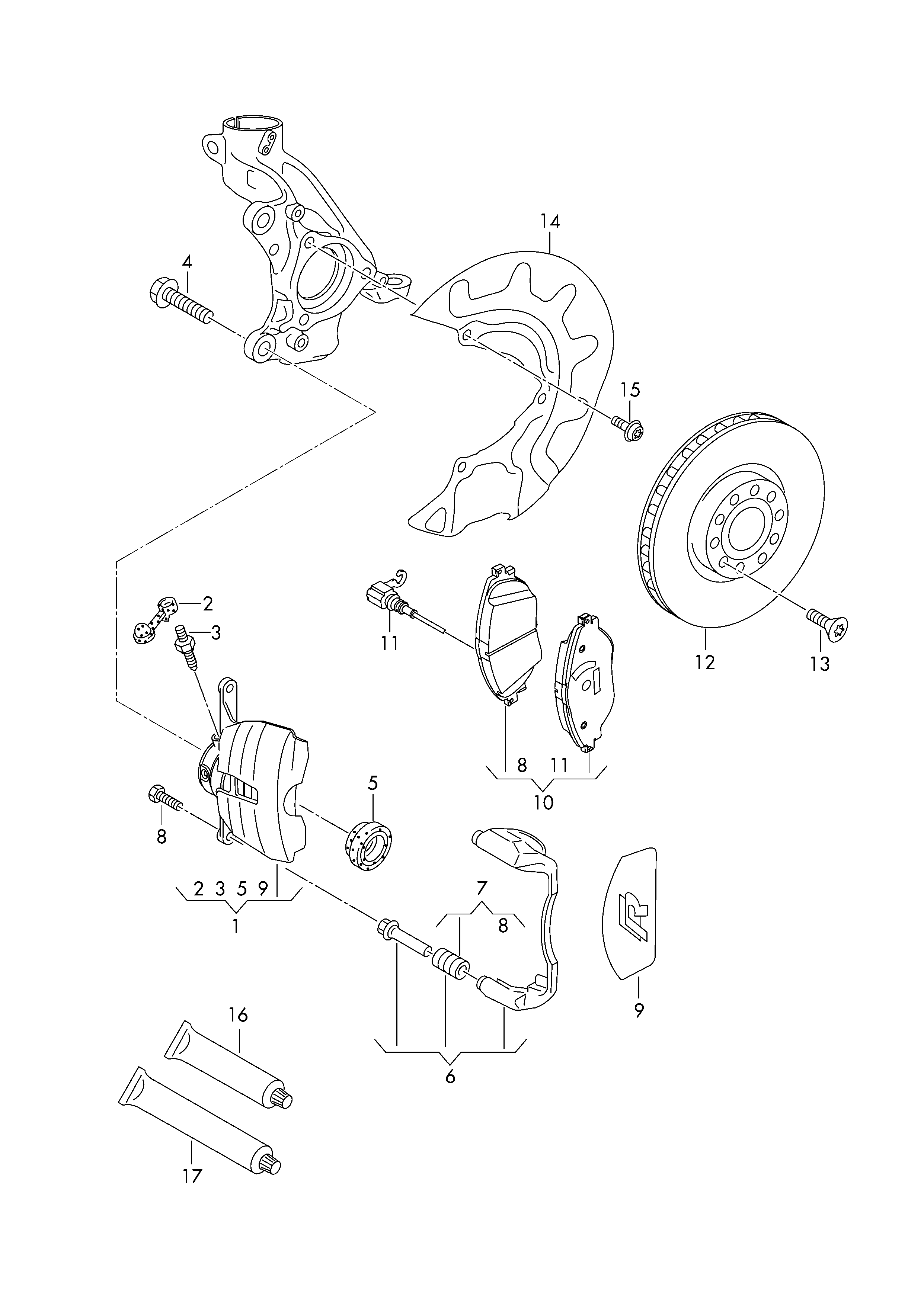 Skoda 8V0698151C - Brake Set, disc brakes parts5.com