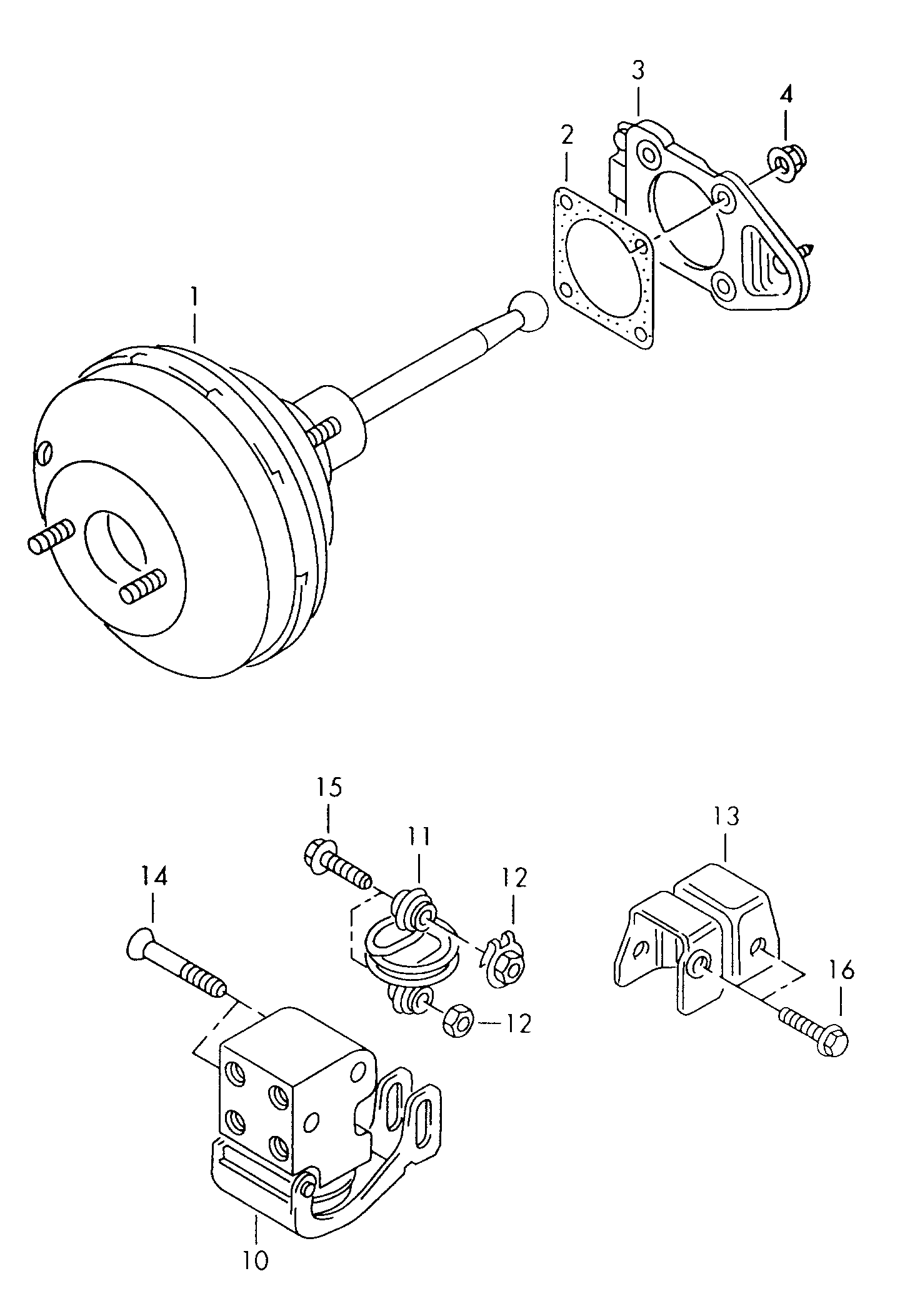 VW 1H0 612 151 - Regulator putere de franare parts5.com