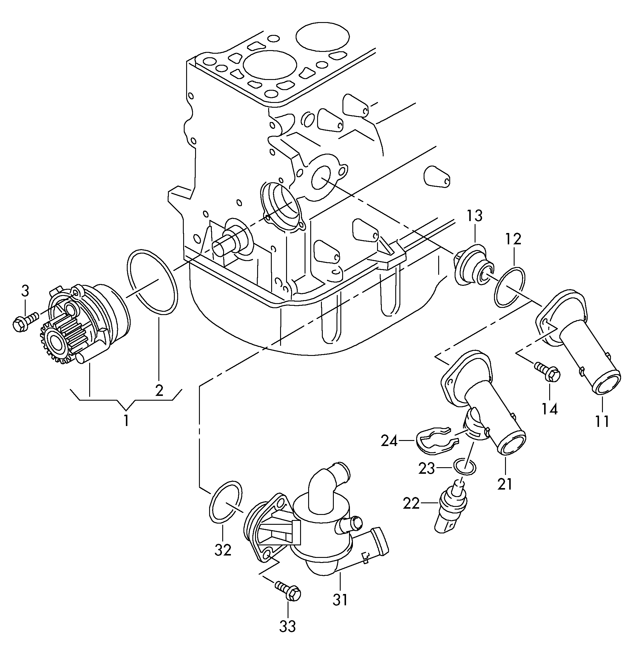 AUDI 03G 121 113 A - Termostato, refrigerante parts5.com