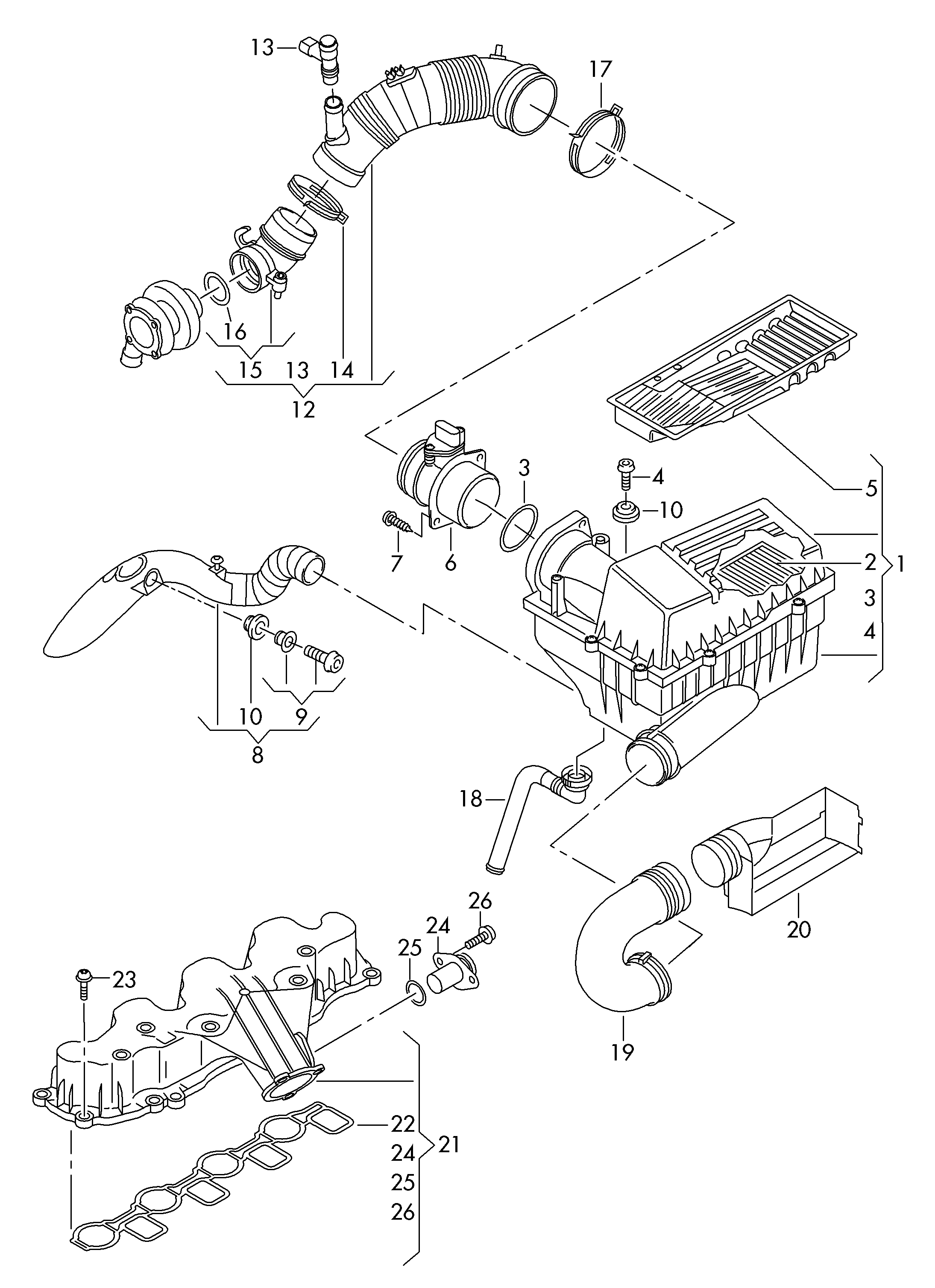 Seat 03L 129 717 - Set garnituri, galerie admisie parts5.com