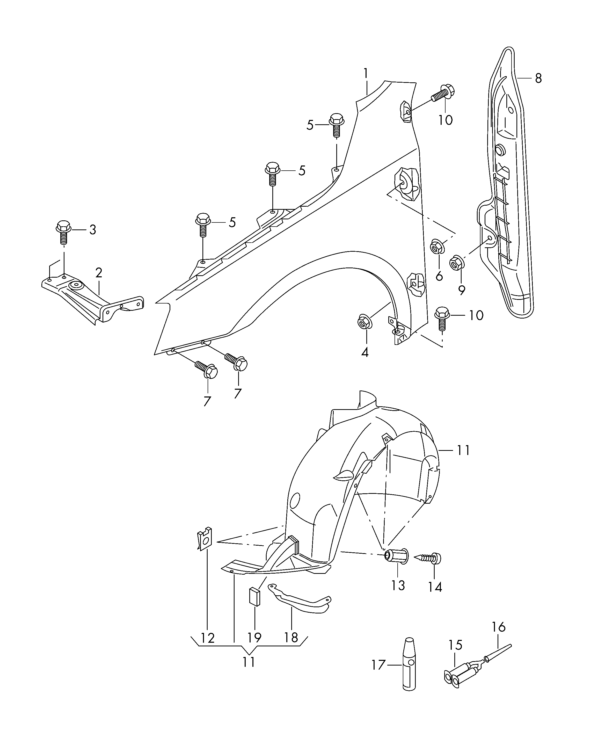 VW 5E0821105B - Aripa parts5.com