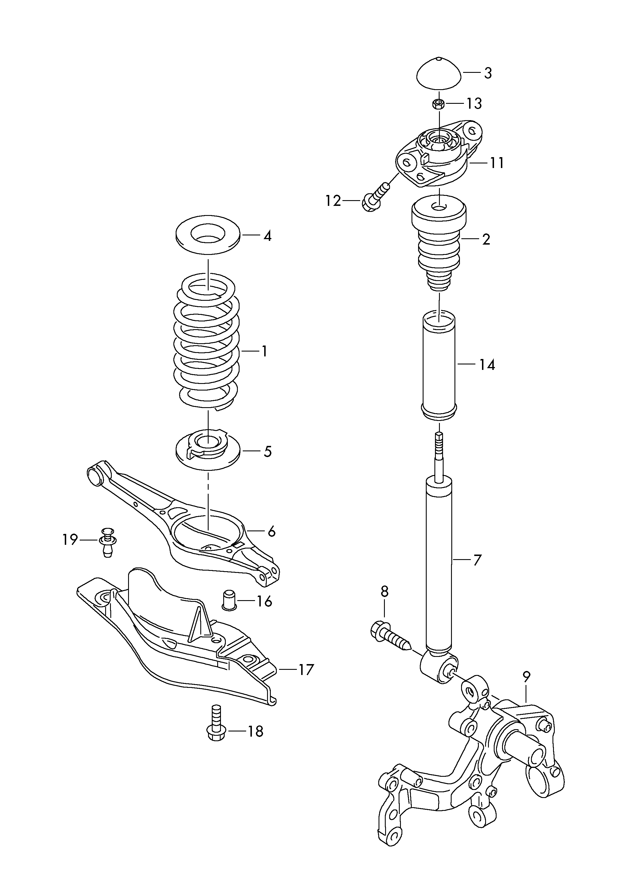 Skoda 3C0 513 049 BD - Амортизатор parts5.com