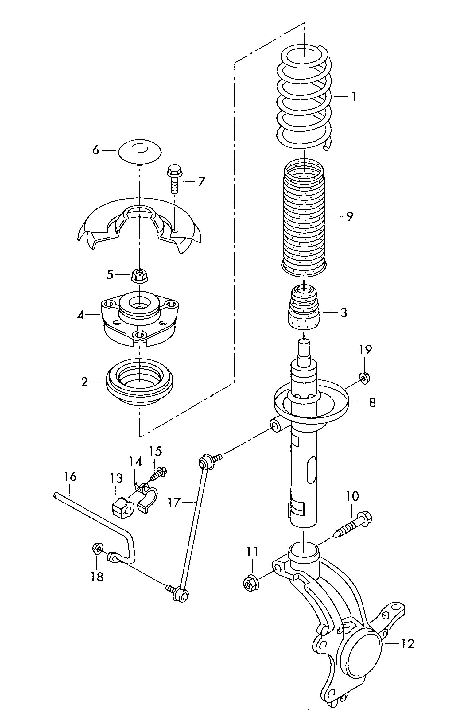 Skoda 6Q0 411 305 AN - Sway Bar, suspension parts5.com