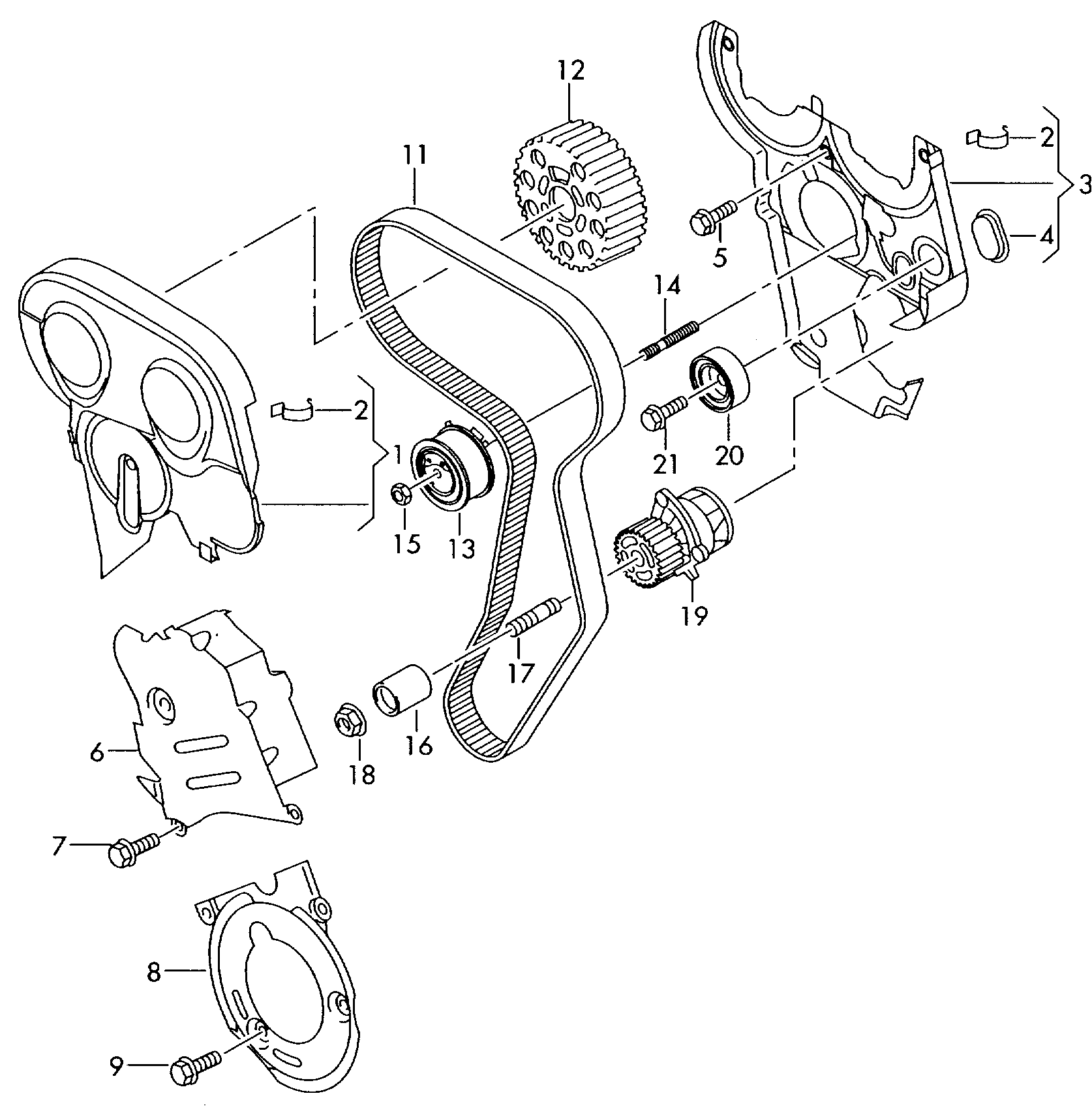 AUDI 03G 198 119 - Σετ οδοντωτού ιμάντα parts5.com