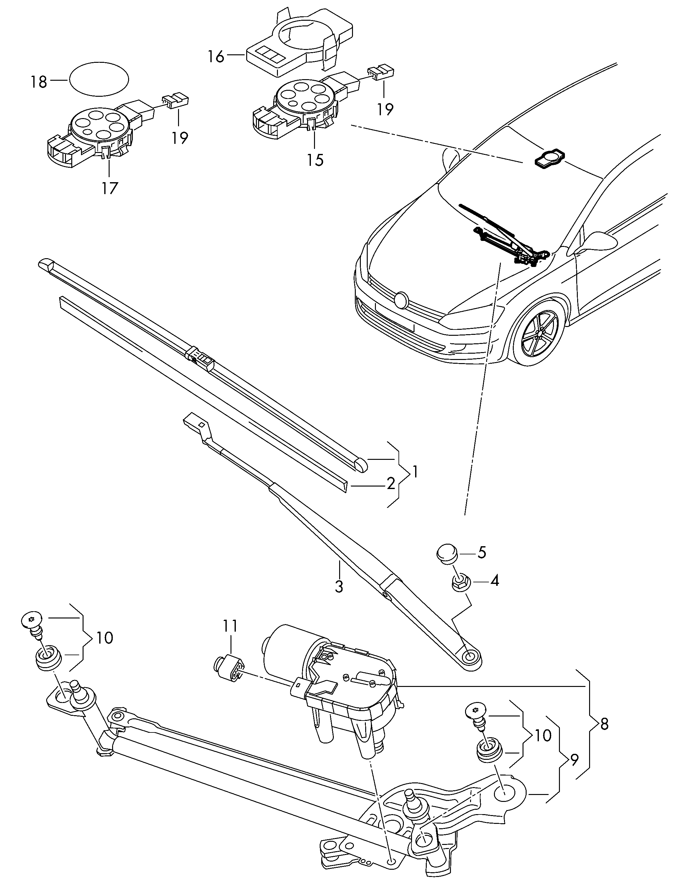 VAG 5E1 955 425 A - Wiper Blade parts5.com