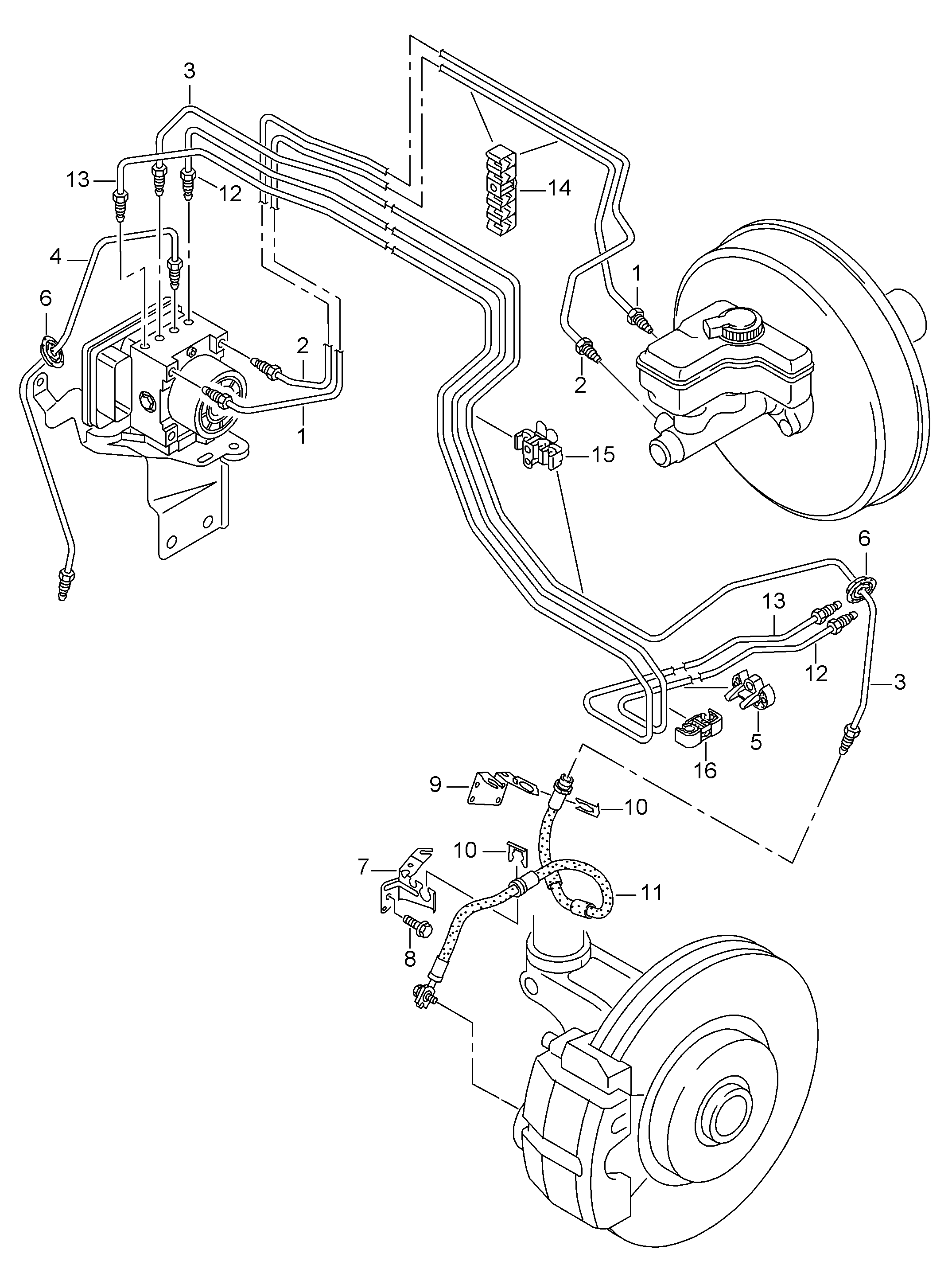 VAG 5Q0 611 701D - Zavorna cev parts5.com