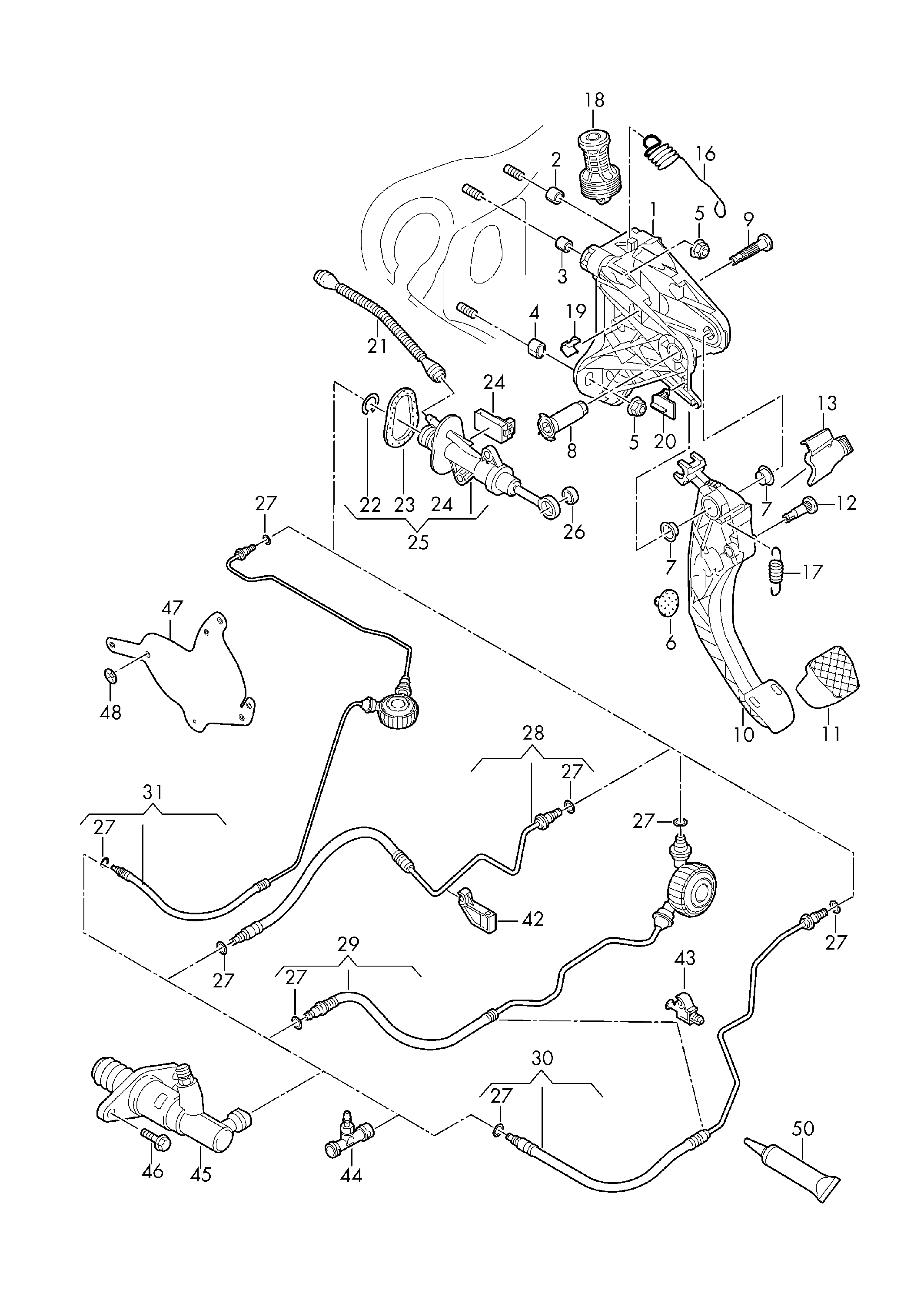 Skoda 5Q0721261D - Κάτω αντλία συμπλέκτη, συμπλέκτης parts5.com