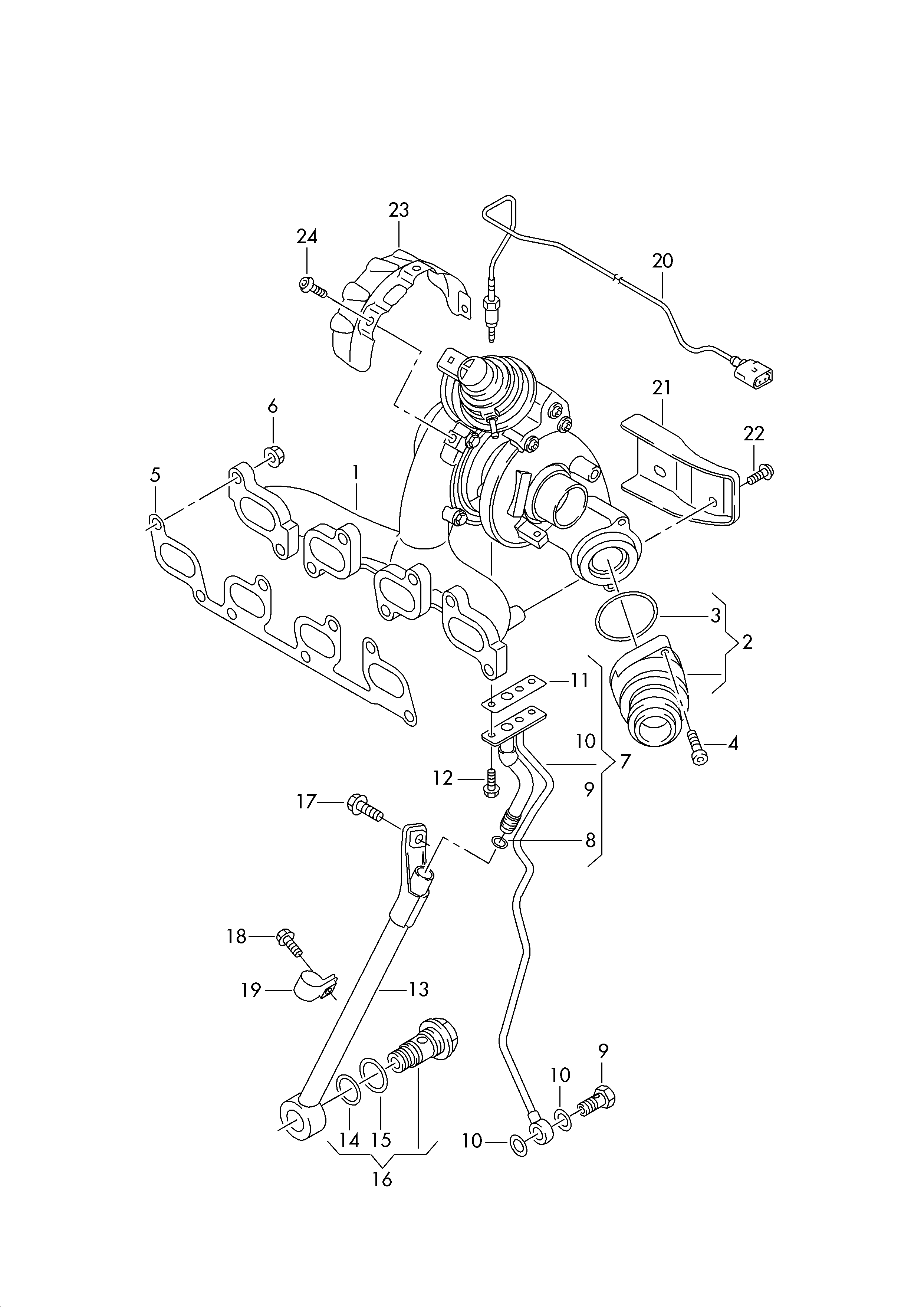 VAG 03L 253 039 - Brtva, ispušna koljenasta cijev parts5.com