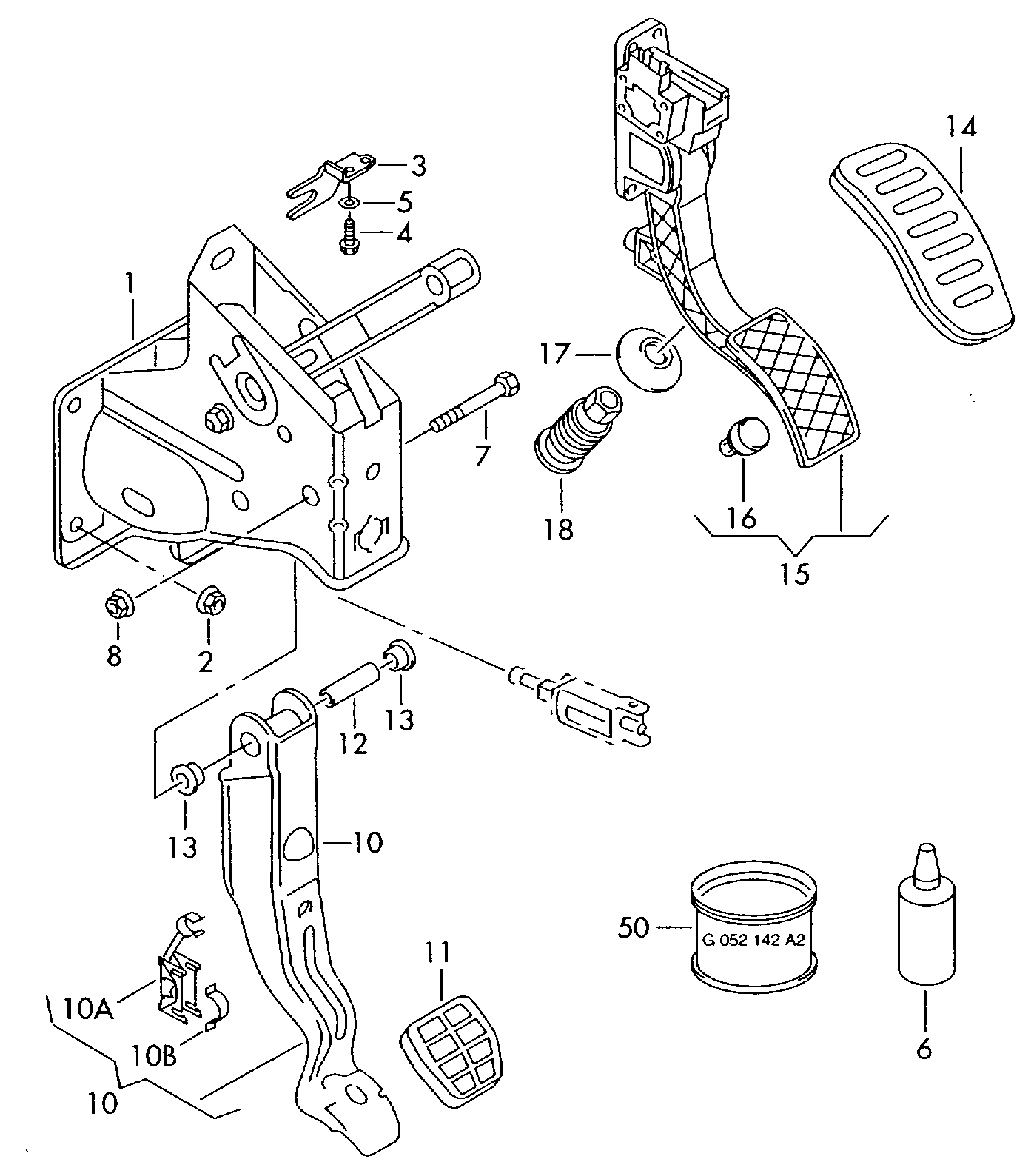 VAG 6Q1 723 503 K - Set pedale conducere parts5.com