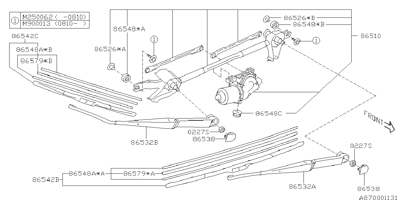 Subaru 86542-SC160 - Wiper Blade parts5.com