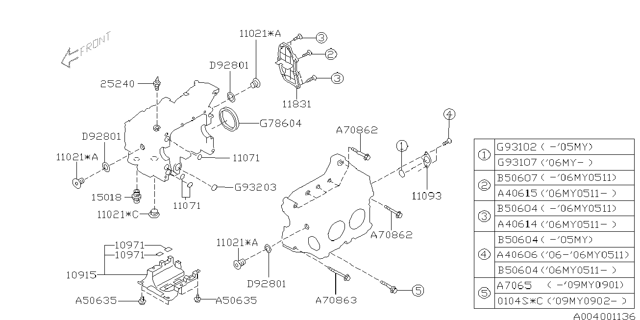 Subaru 80678-6040 - Bague d'étanchéité, vilebrequin parts5.com