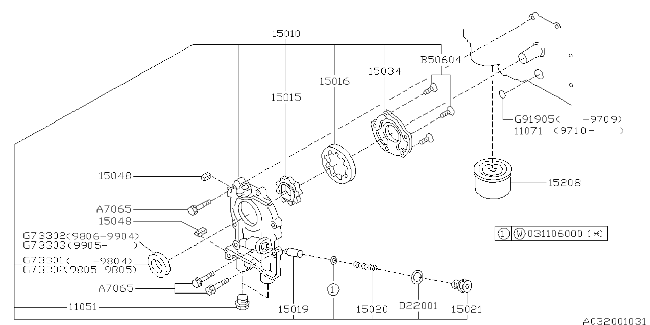 Subaru 806733010 - Těsnicí kroužek hřídele, klikový hřídel parts5.com