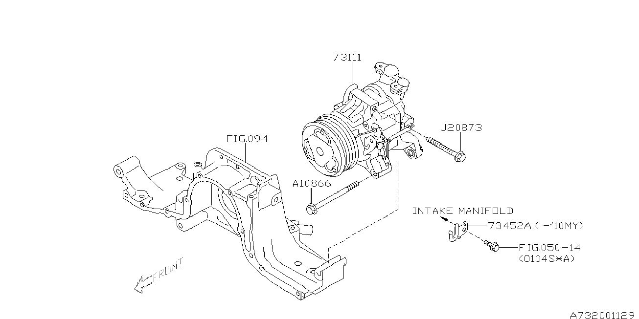 Subaru 73111SC000 - Compresor, climatizare parts5.com