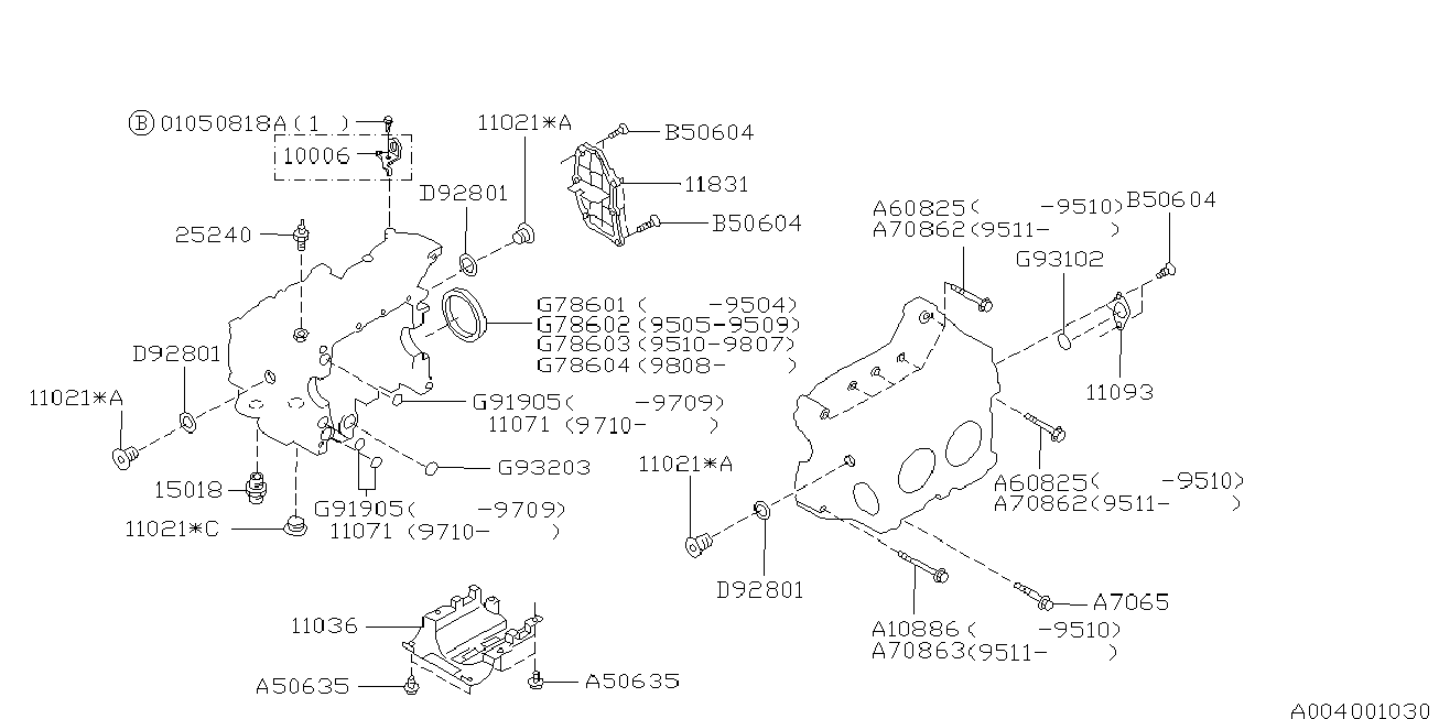 Subaru 25240-KA040 - Датчик, налягане на маслото parts5.com