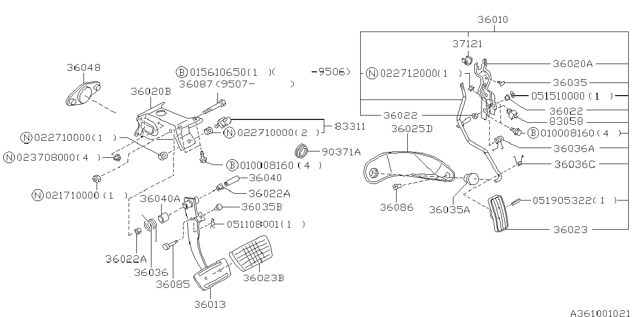 Subaru 023708000 - Matice, kolektor výfukových plynů parts5.com