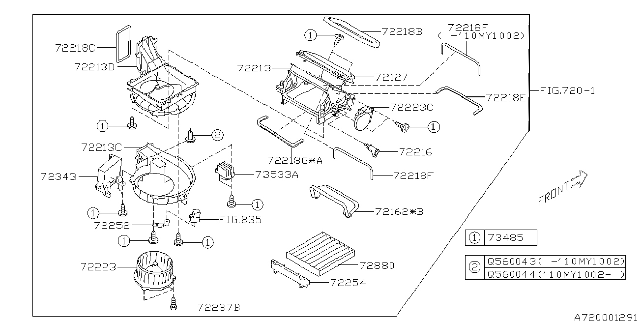 Subaru 72880-AJ000 - Filtre, air de l'habitacle parts5.com