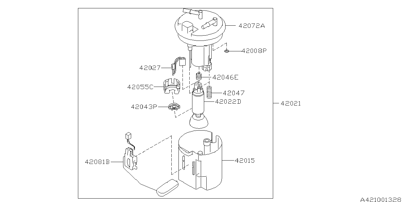 Subaru 42022-AJ100 - Pumpa za gorivo parts5.com