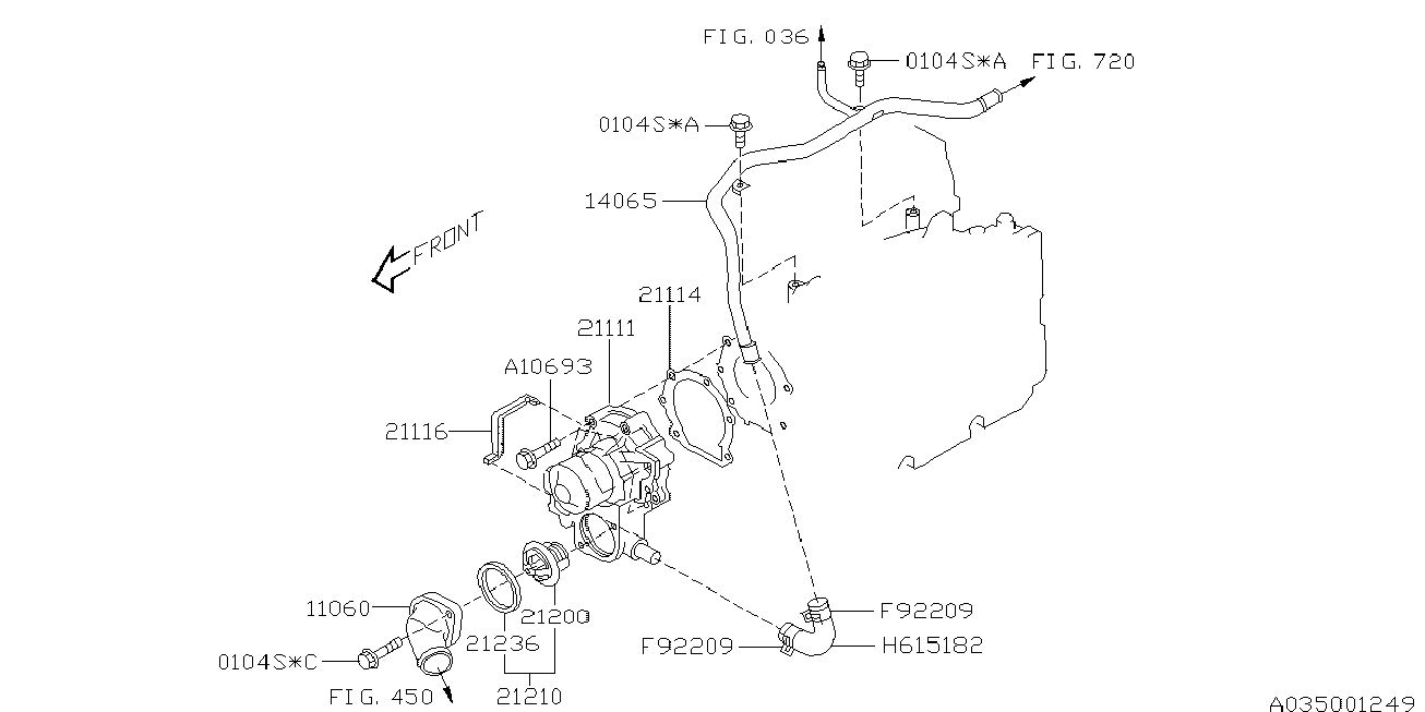 Subaru 21111-AA320 - Su pompası parts5.com