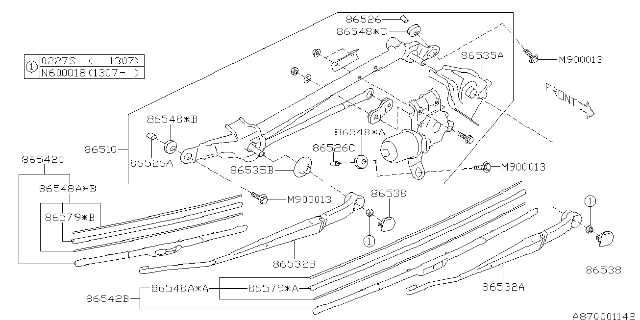 Subaru 86542AJ060 - Pyyhkijänsulka parts5.com