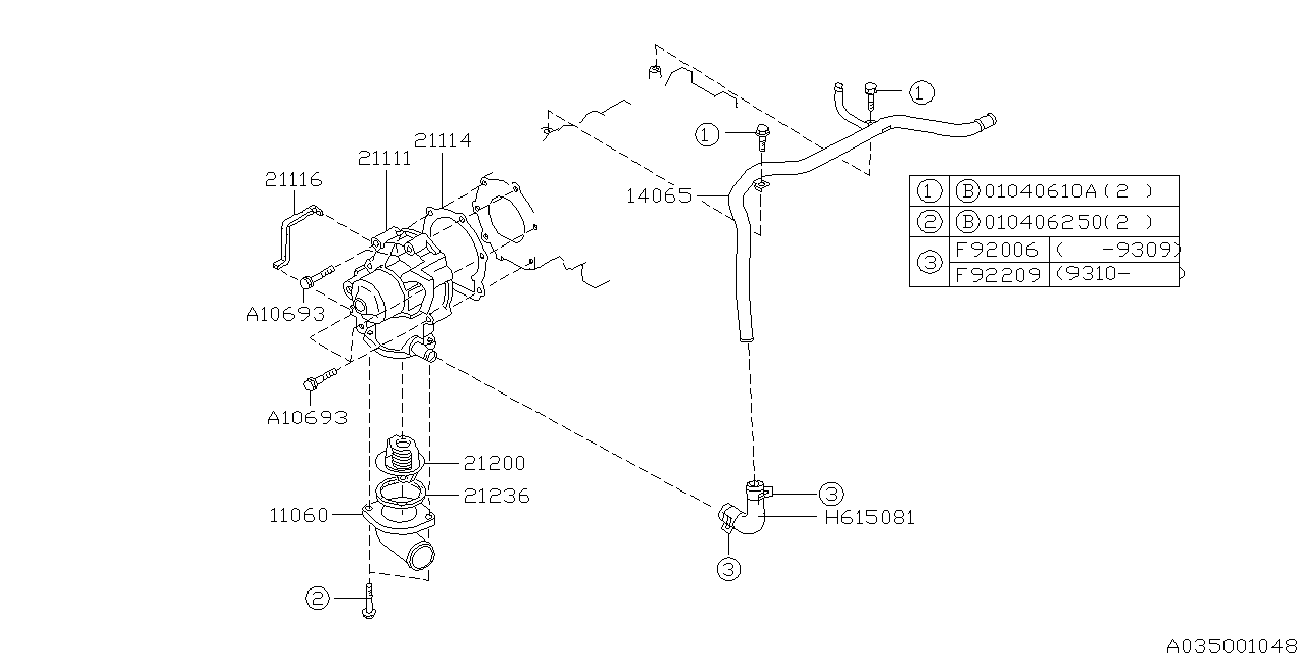 Subaru 21111-AA004 - Pompa apa parts5.com