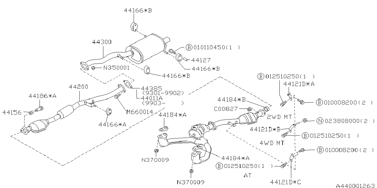 Subaru 44 059 AA 010 - Βίδα, σύστημα εξάτμισης parts5.com