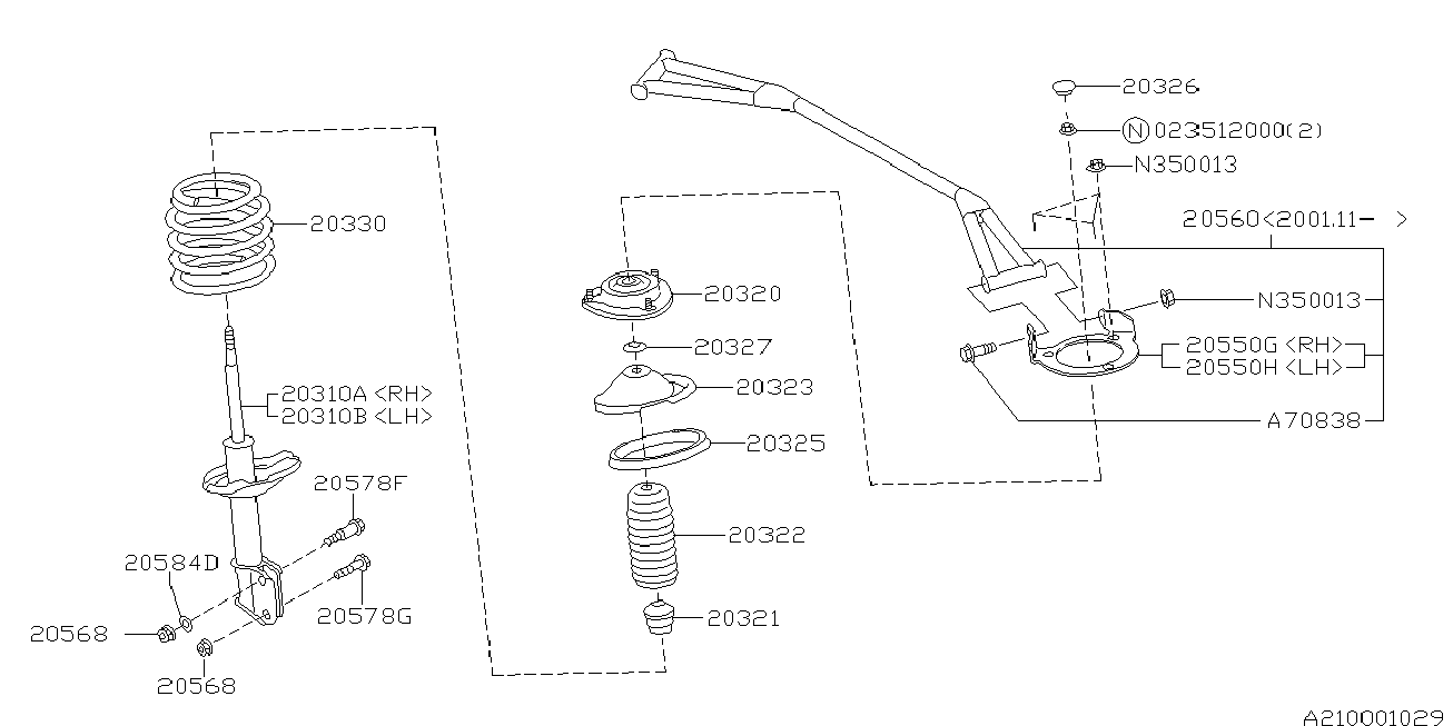 Subaru 20320-AA-100 - Rulment sarcina suport arc parts5.com