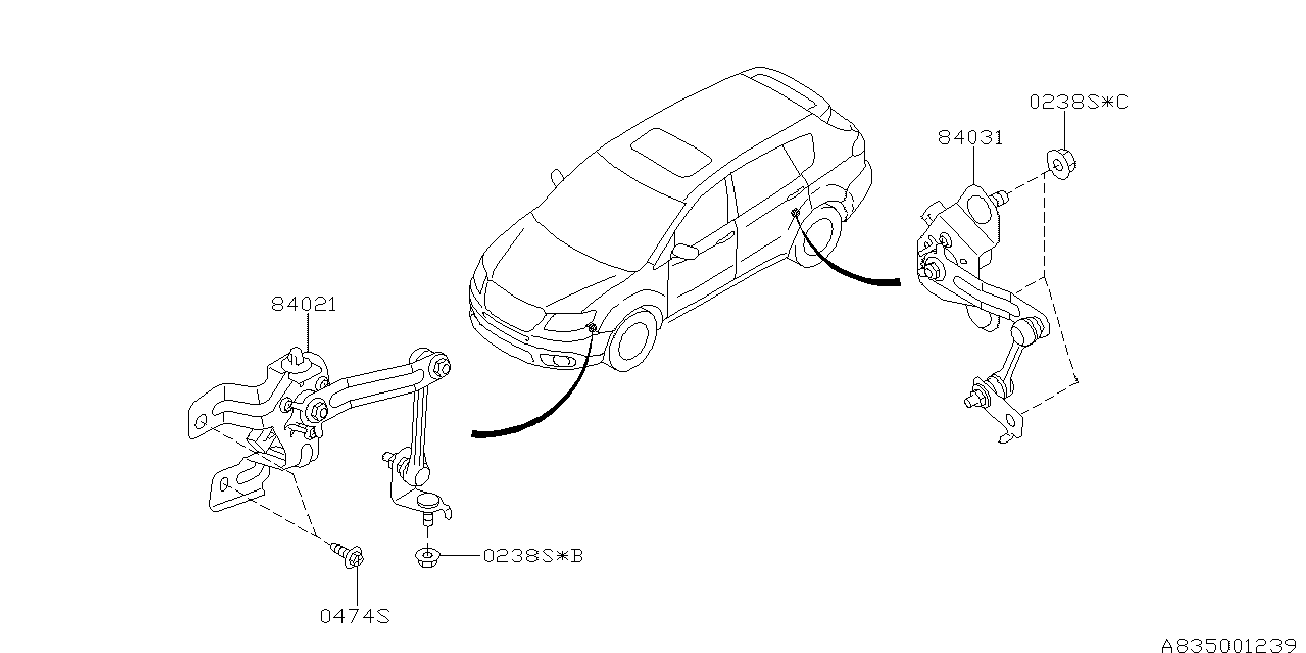 Subaru 84021-XA000 - Lagar, fixare ax parts5.com