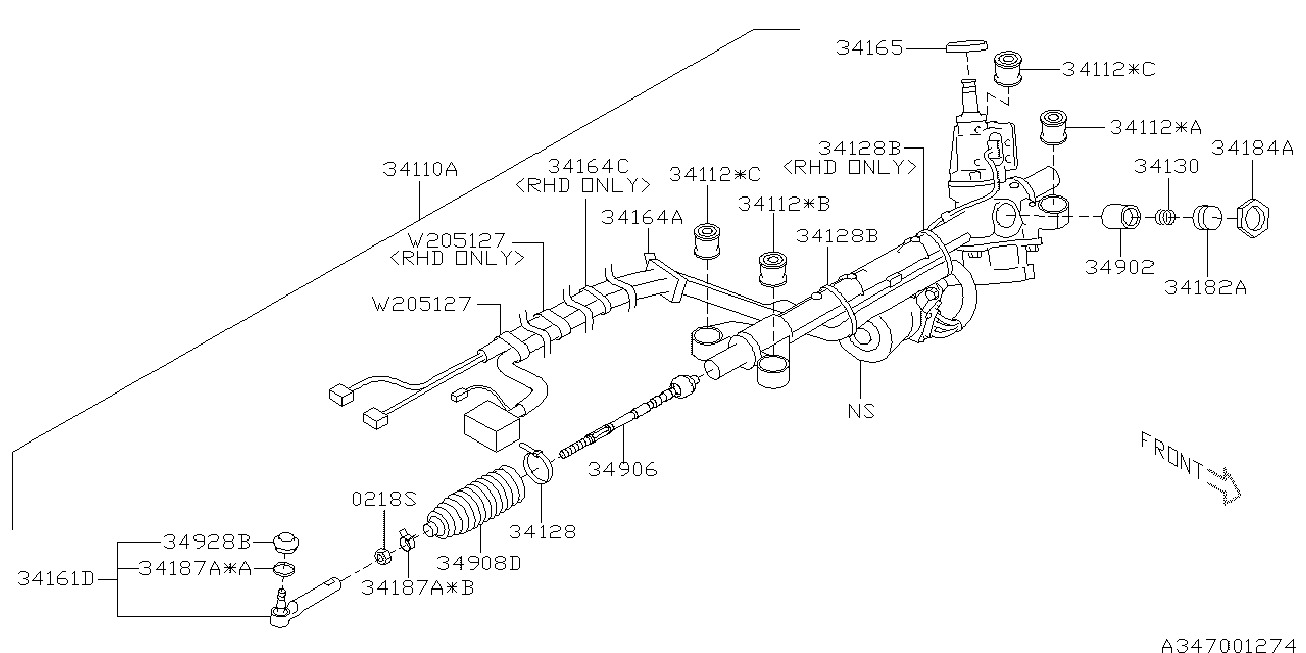 Subaru 34161SA001 - Hlava příčného táhla řízení parts5.com