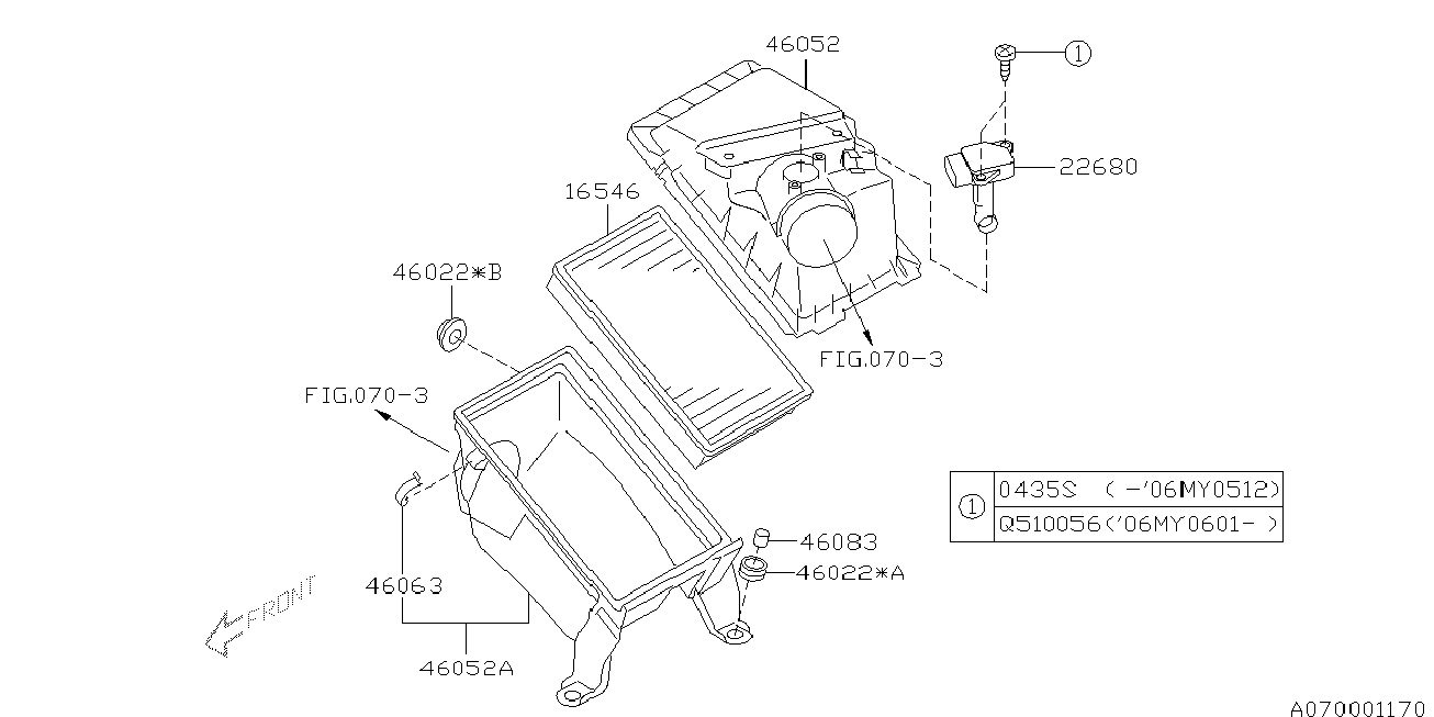 Bedford 16546-AA050 - Filtru aer parts5.com