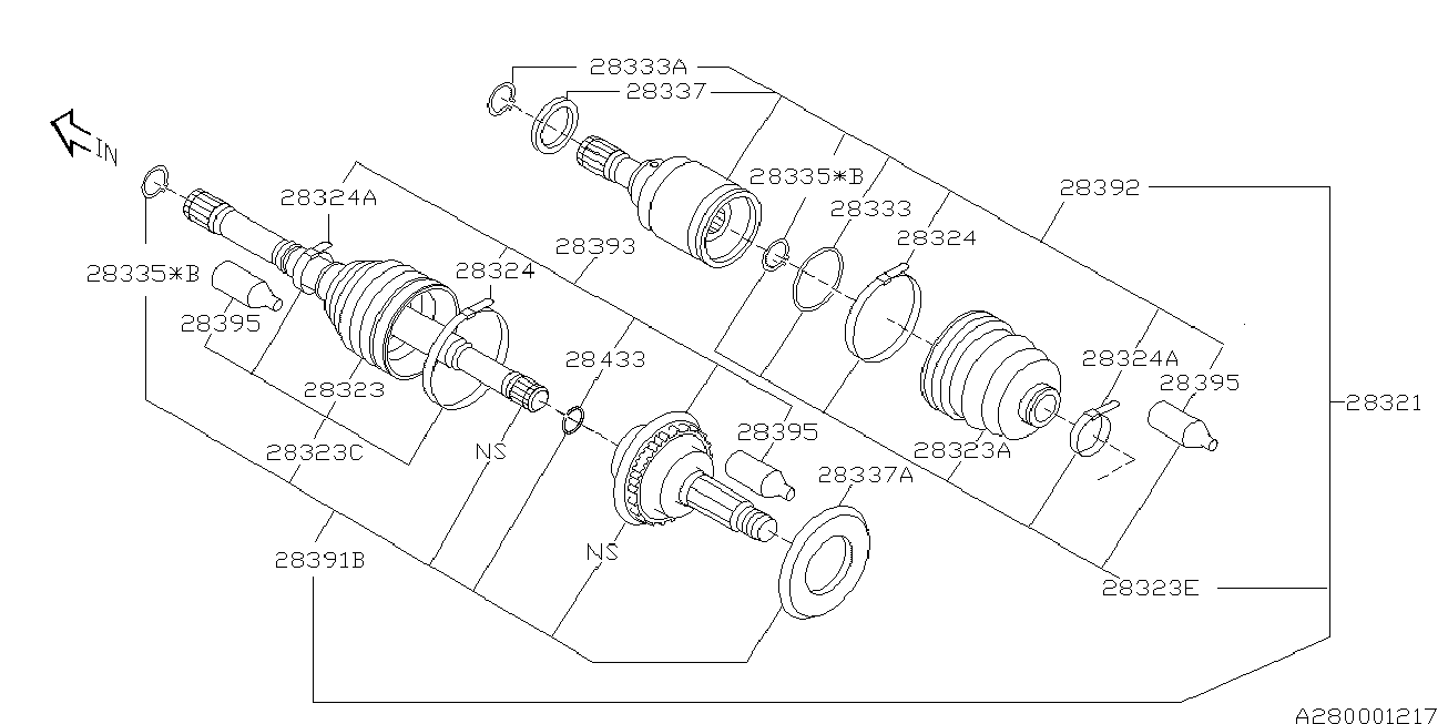 Subaru 28023-PA050 - Manžetna, pogonsko vratilo parts5.com