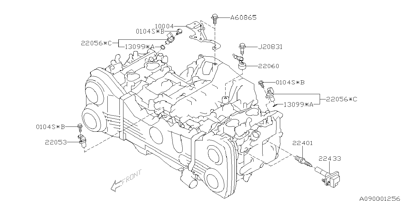 Subaru 22401AA750 - Μπουζί parts5.com