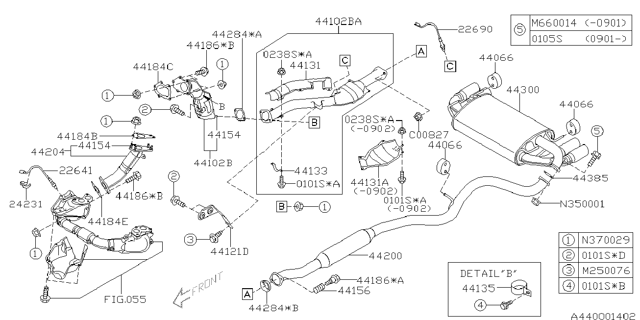 Subaru 22690AA850 - Ламбда-сонда parts5.com