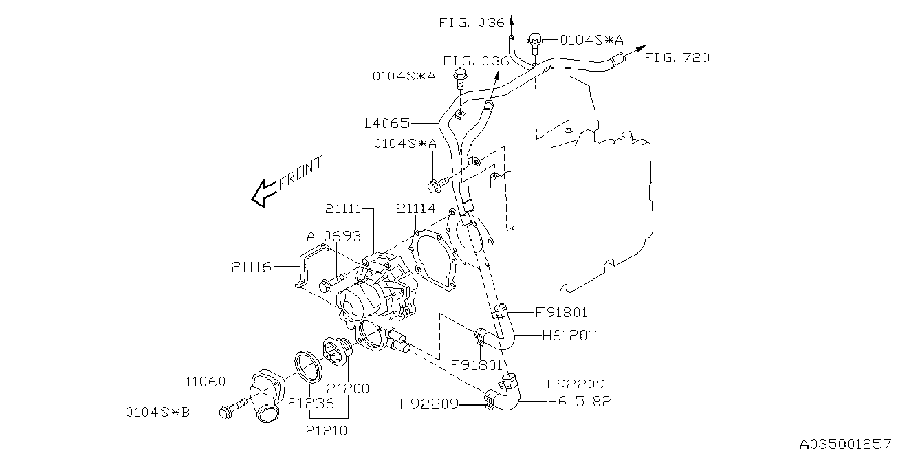 Bedford 21111AA240 - Vodna crpalka parts5.com