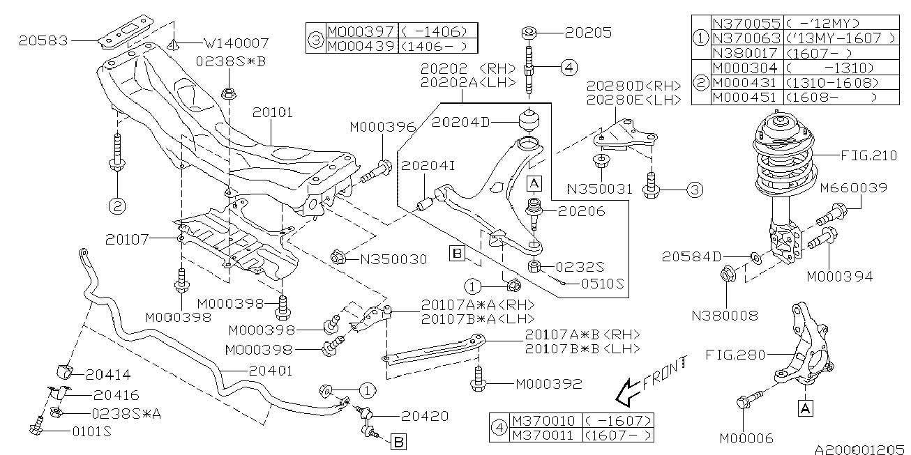 Subaru 20202 FJ030 - Õõtshoob, käändmik parts5.com