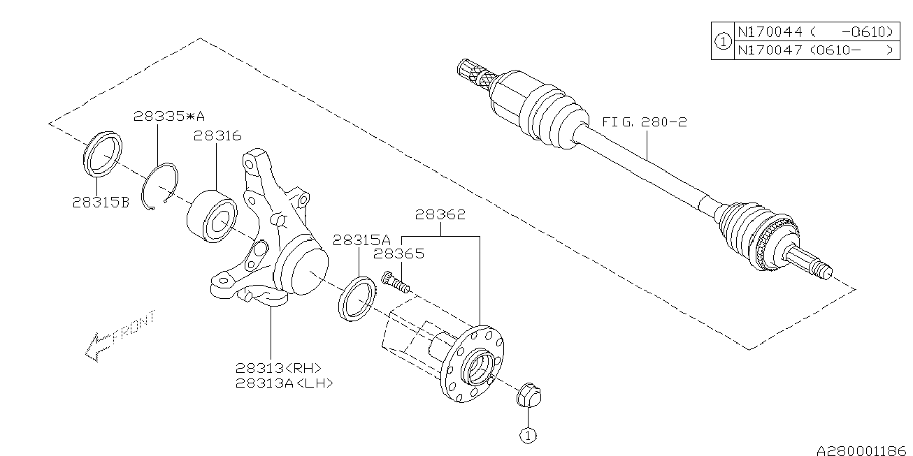 TOYOTA 28316-AE000 - Sada ložisek kol parts5.com