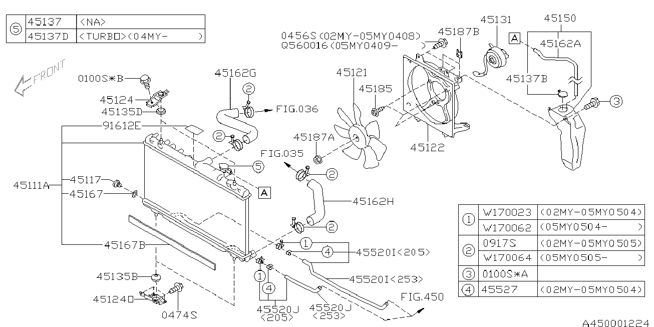 Subaru 45137AE001 - Zaporni poklopac, hladnjak parts5.com