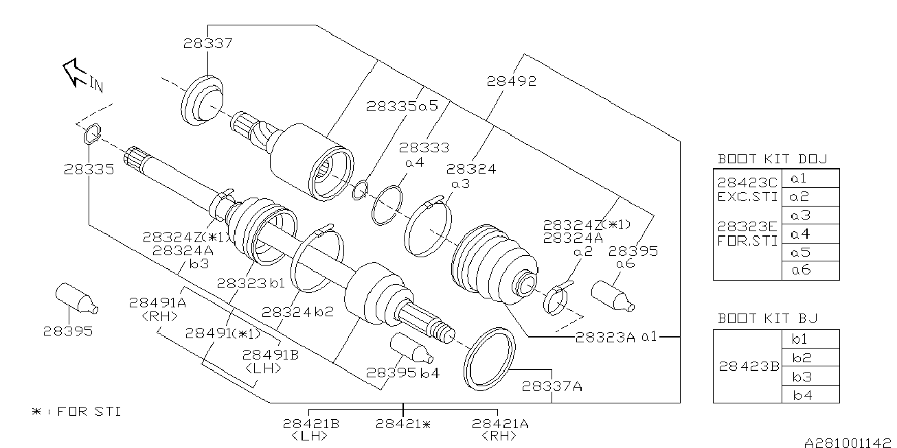 Subaru 28023-AA130 - Körük, tahrik mili parts5.com