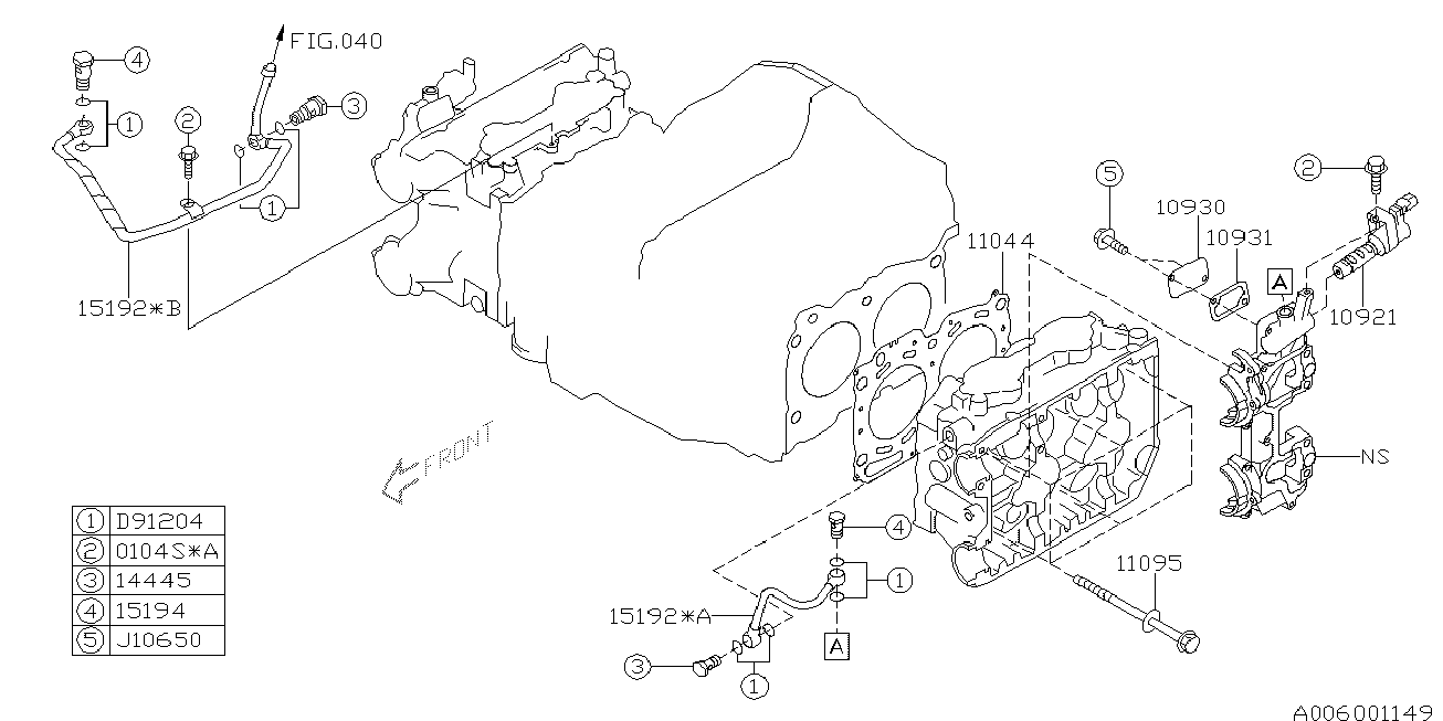 Subaru 11044-AA641 - Conta, silindir kafası parts5.com