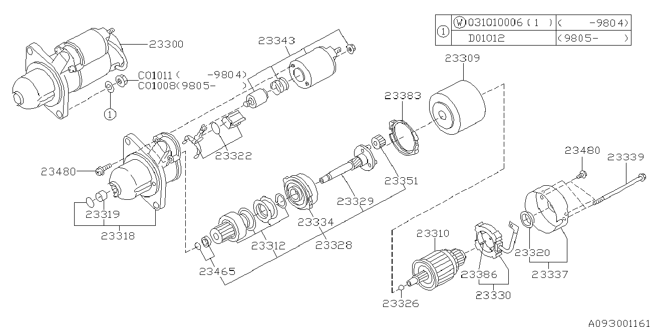 Subaru 23300-AA381 - Motor de arranque parts5.com