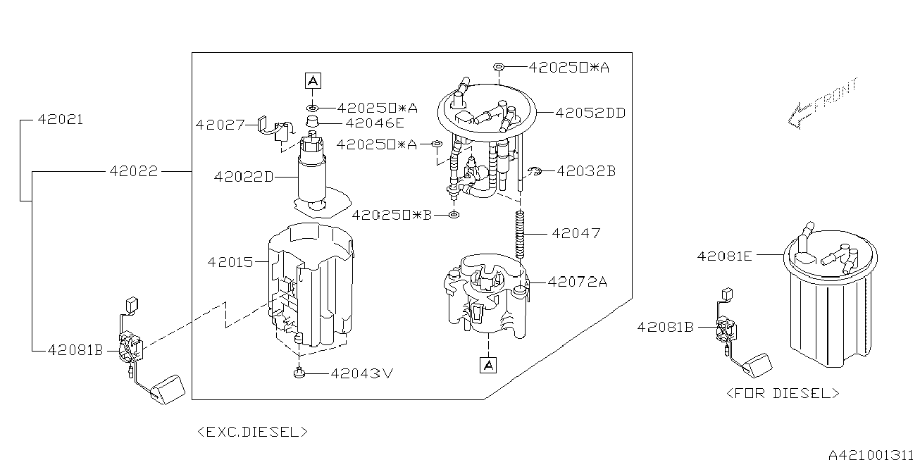 Subaru 42025AG080 - Junta anular, inyector parts5.com