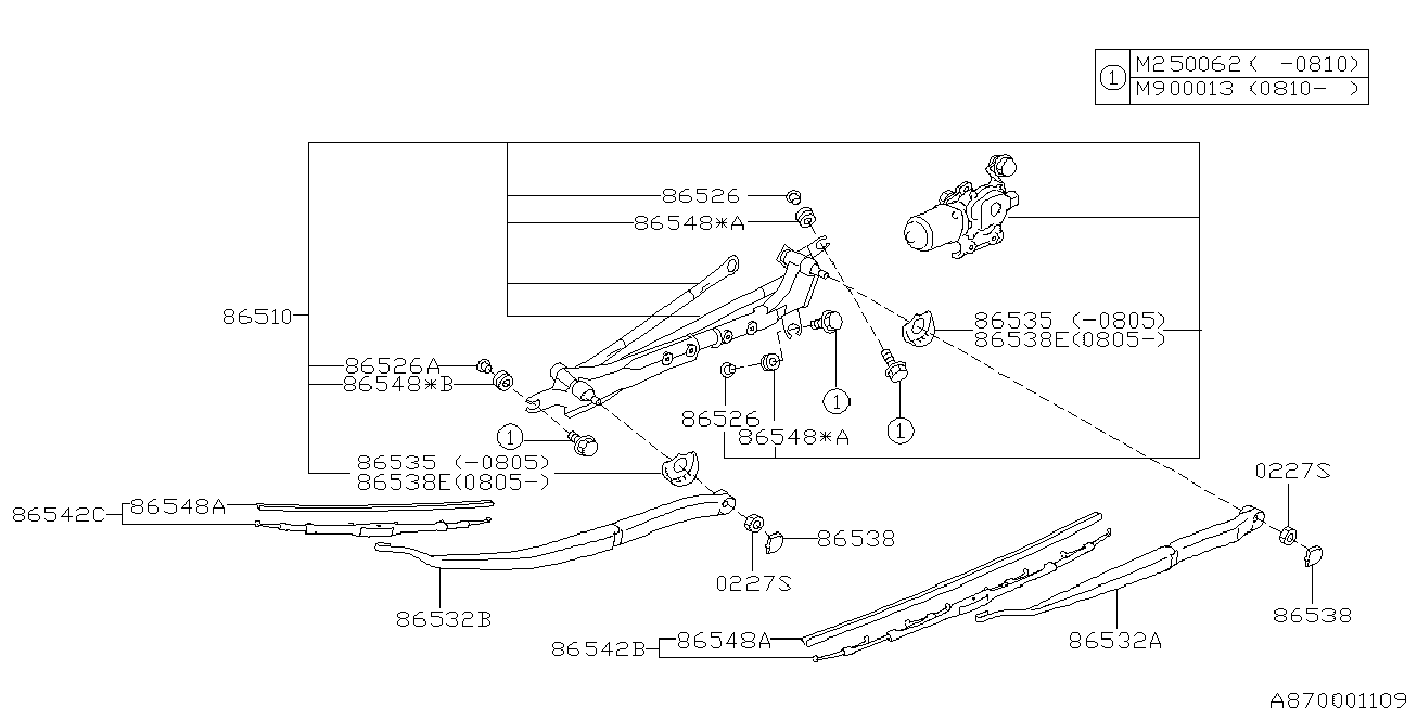 Subaru 86542-AG160 - Pyyhkijänsulka parts5.com