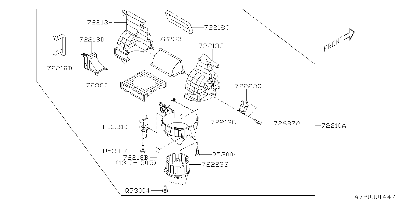 Subaru 72880-FG000 - Filter, vazduh unutrašnjeg prostora parts5.com