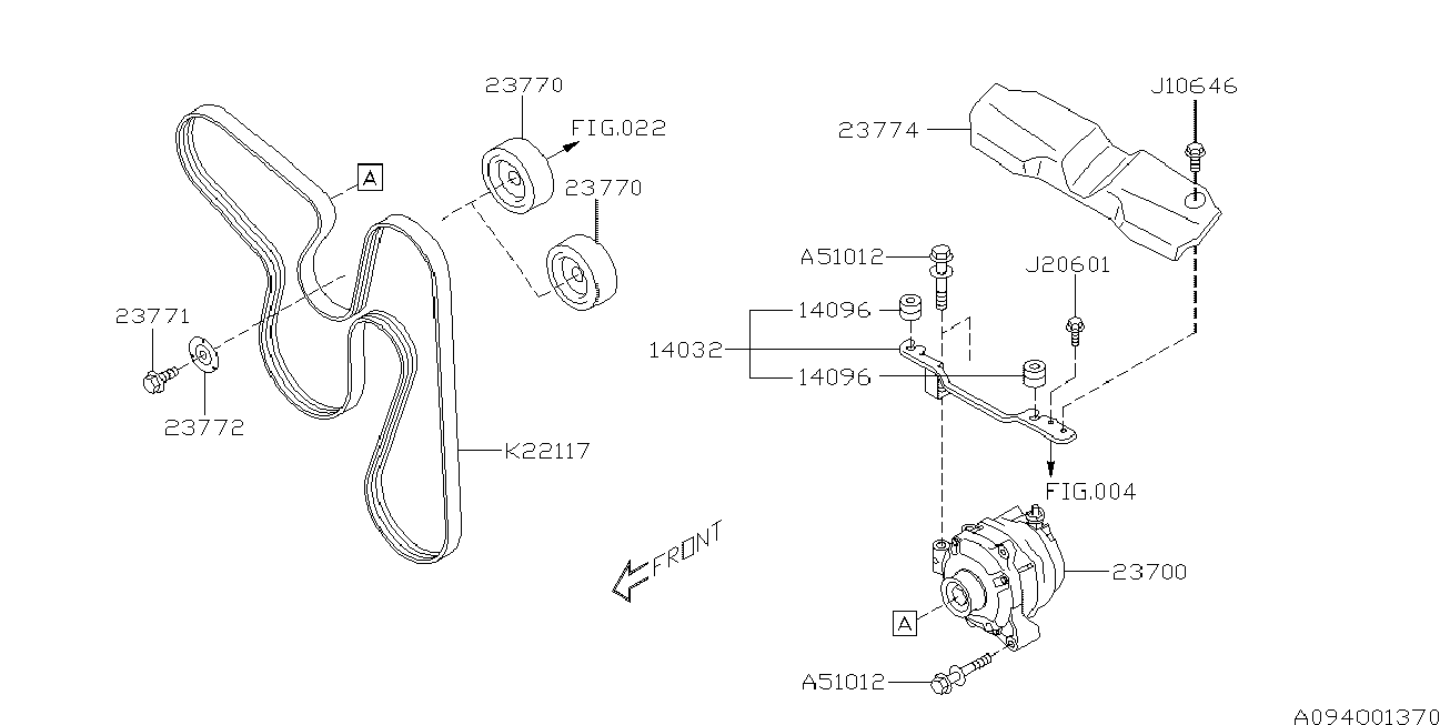 Subaru 809221170 - Keilrippenriemen parts5.com