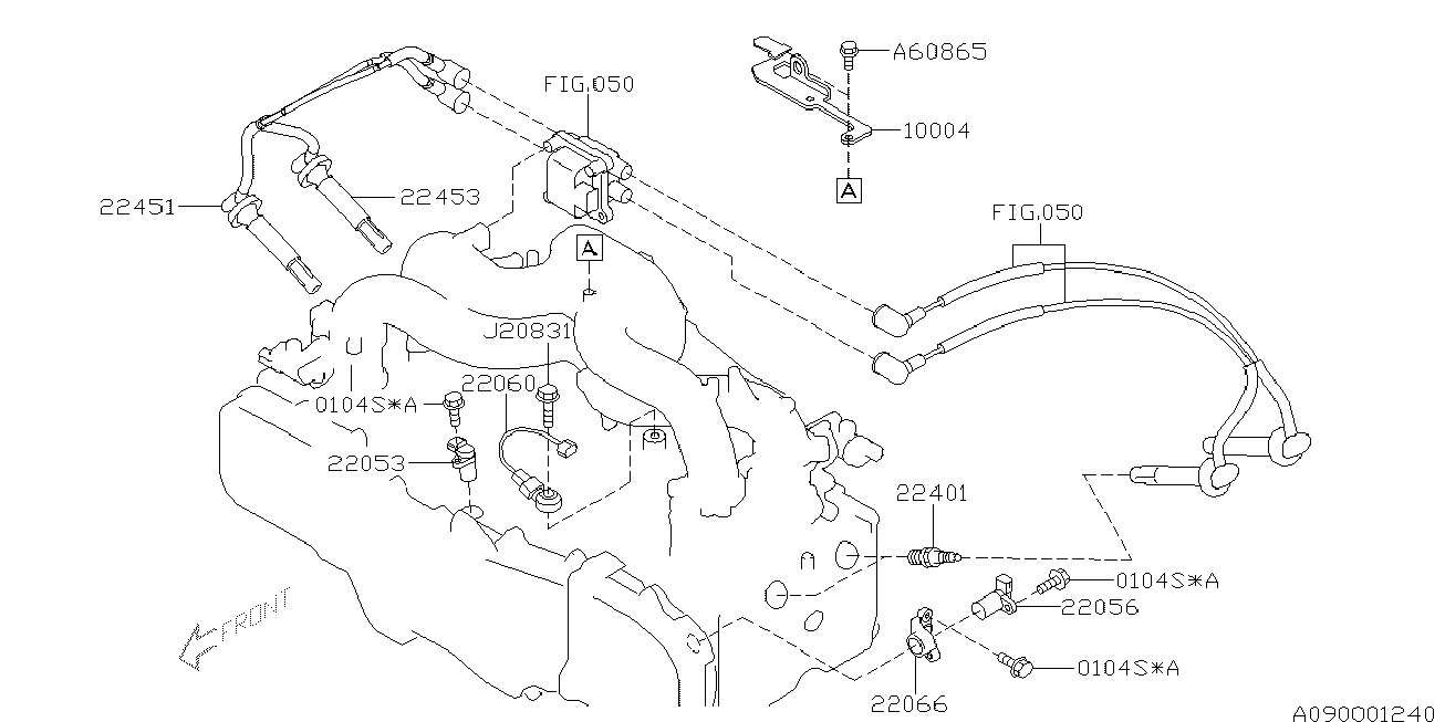 Subaru 22401AA570 - Μπουζί parts5.com