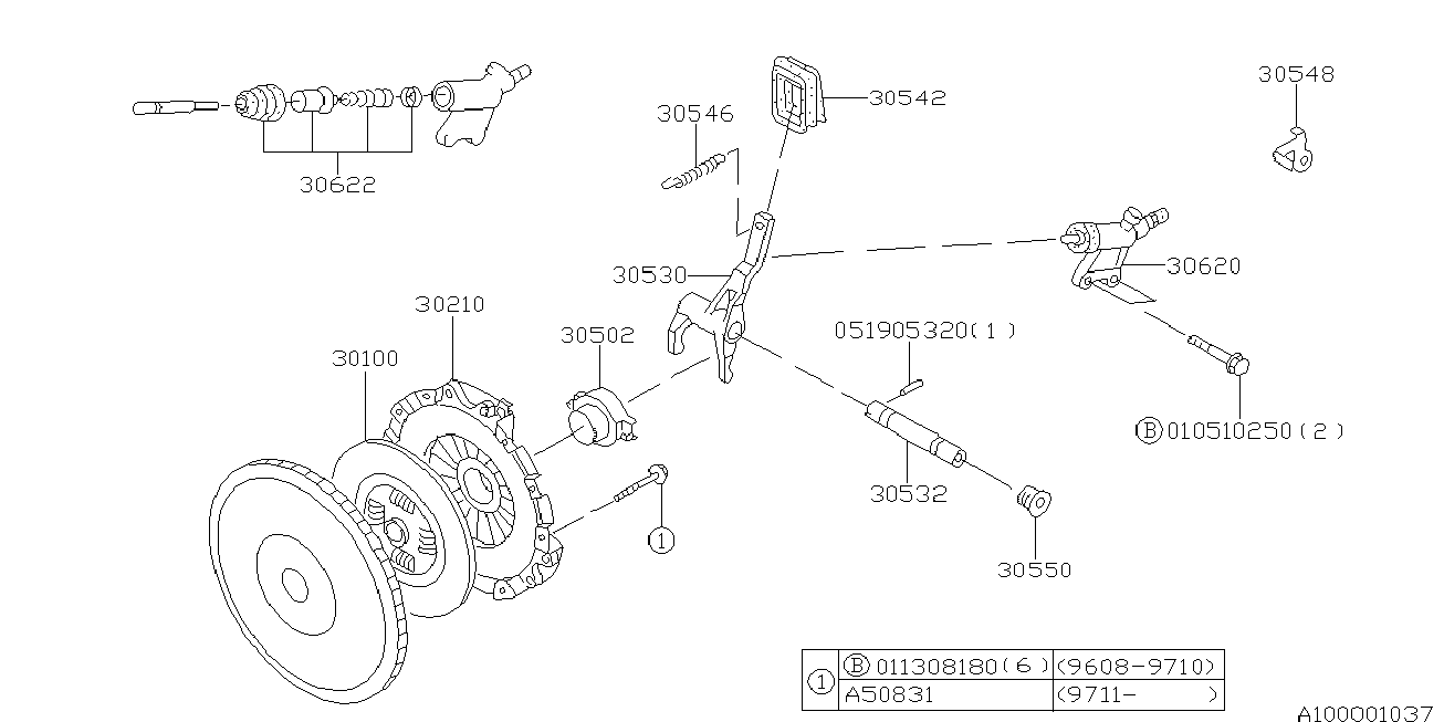 NISSAN 30620AA020 - Cilindro receptor, embrague parts5.com